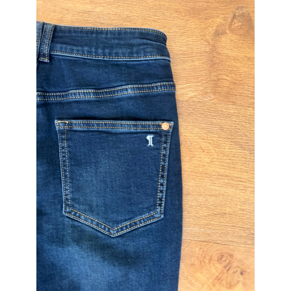 Pilcro  Anthropologie Flare Jeans Blue Icon Flare  Patch Pocket Size 27 - Picture 10 of 14